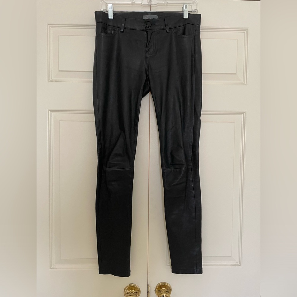 Vince slim leather pants